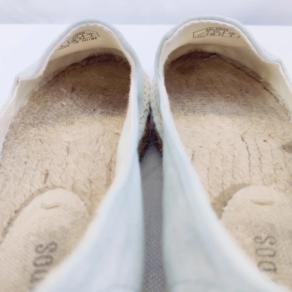 Soludos Lemon Espadrilles Platform Smoking Slipper Womens Size 6 Slip on Loafer